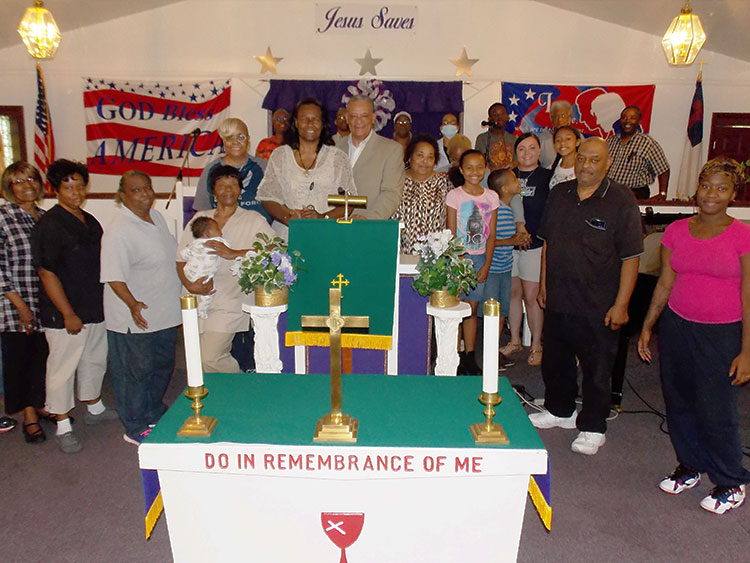 People at the altar at Community Christian Church